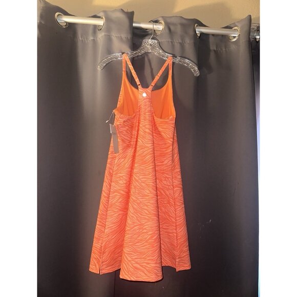 Zella Studio Lite Coral Salmon Swell Print Dress Small NWT - Picture 3 of 4